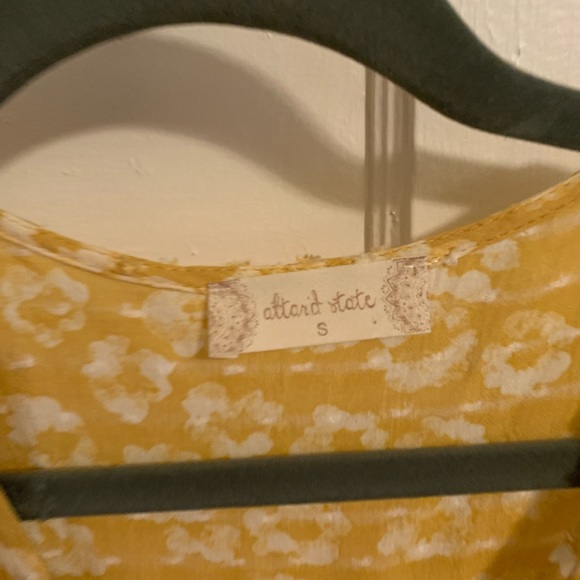 Altard State Yellow and White Blouse Small - Picture 3 of 5